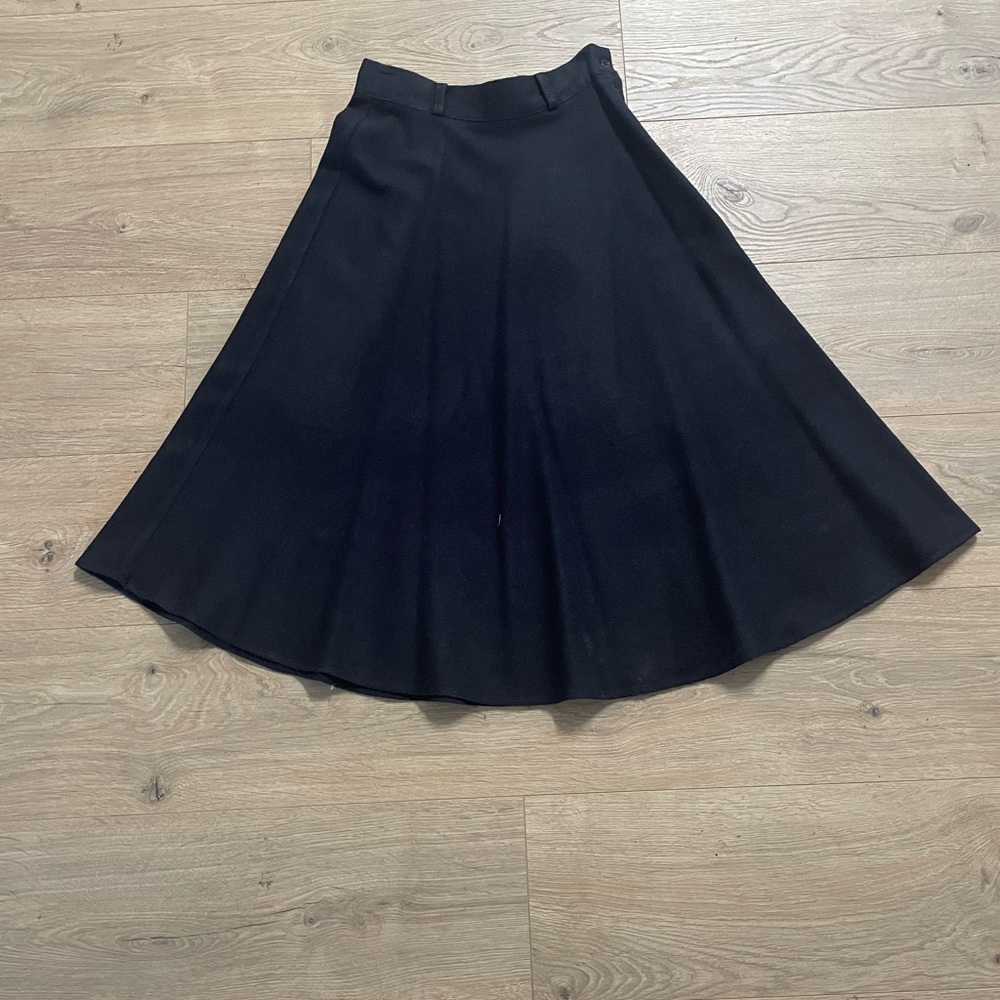 Vintage Black A-Line Women's Skirt